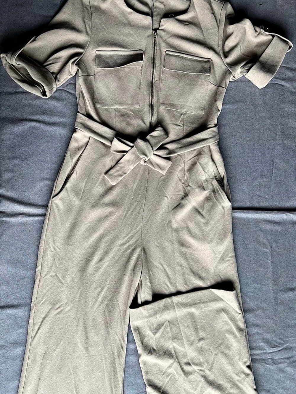 Shelby & Palmer Utility Jumpsuit in Gray